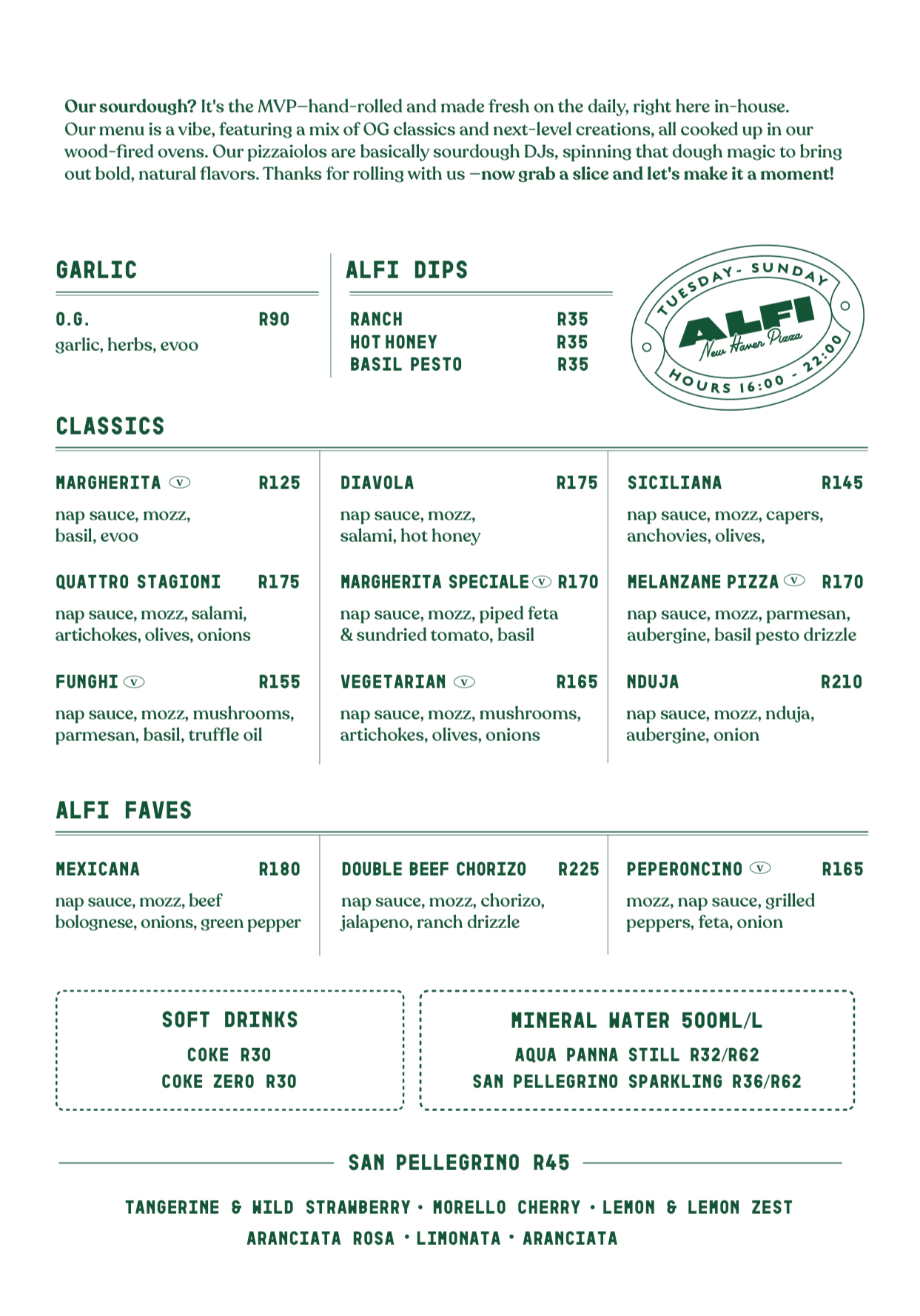 Alfi Menu