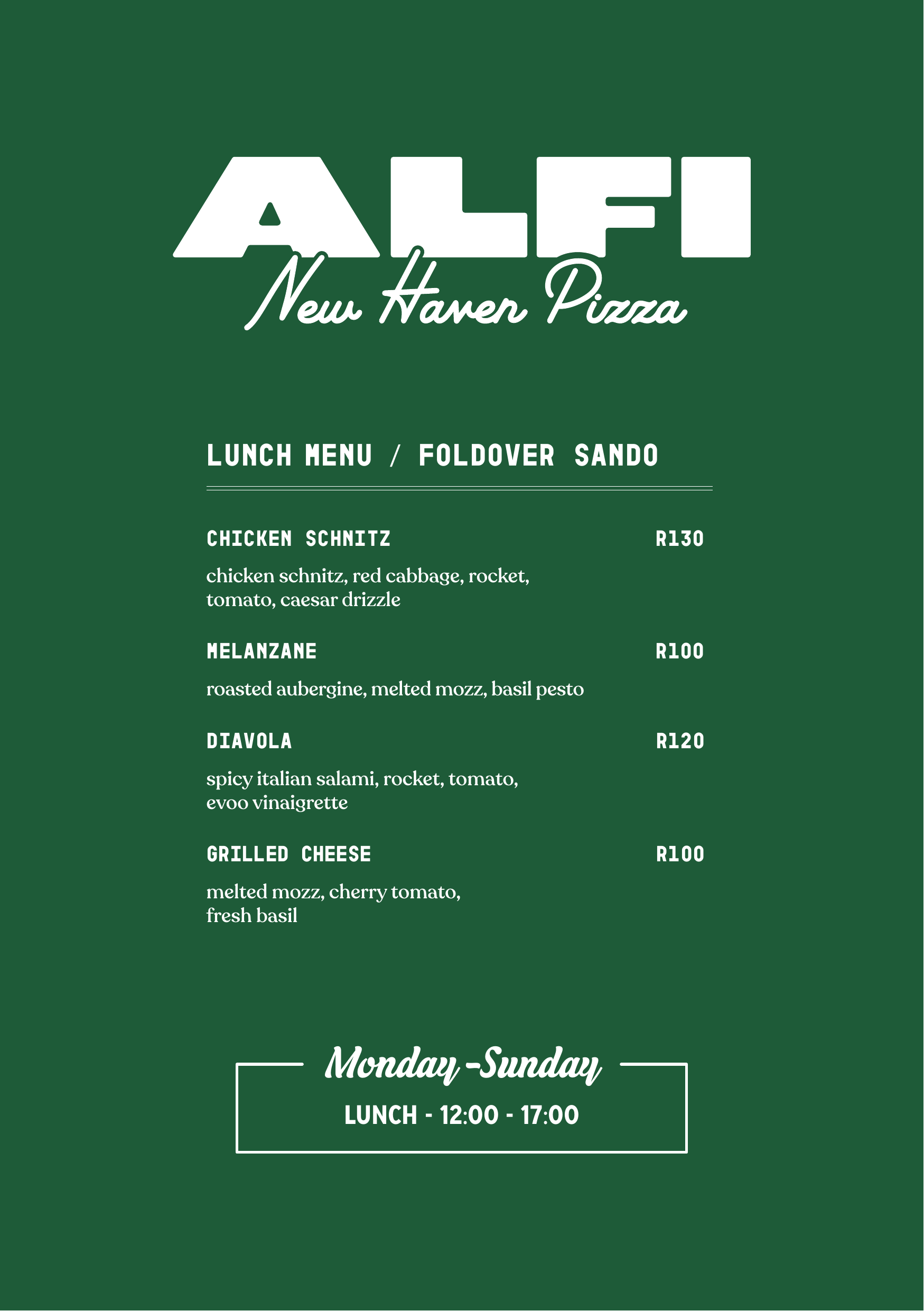 Alfi Menu Page 1